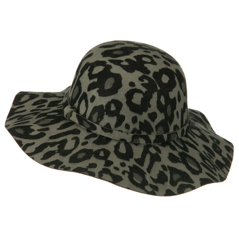 Animal Print Wool Felt Hat