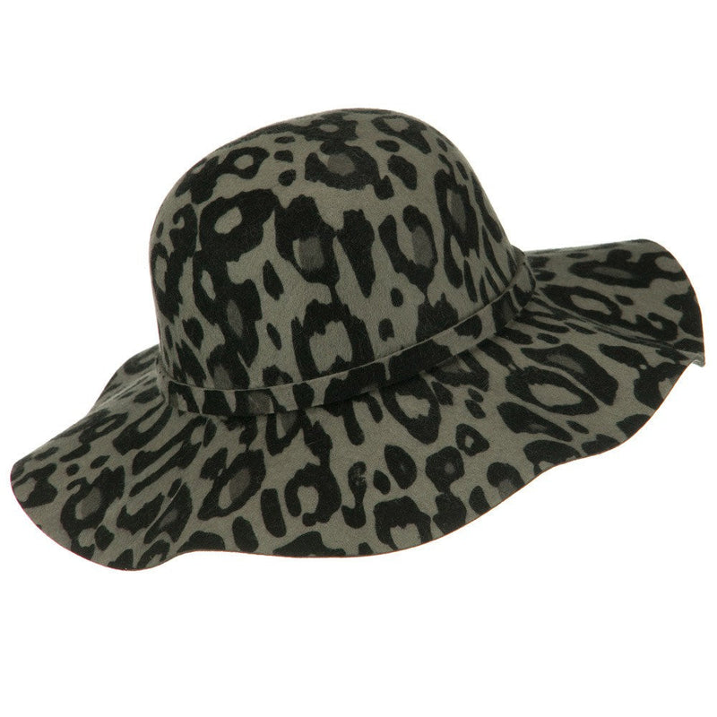 Animal Print Wool Felt Hat