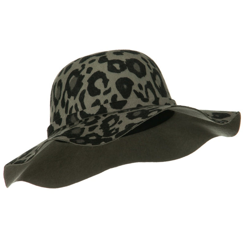 Animal Print Wool Felt Hat