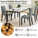 Dining Chair Set of 2 Mid-Century Modern Chairs with Rubber Wood Legs-Gray by LJGDeals