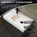 Modern Bathroom Vanity With Ceramic Basin, Wall Mounted Floating Sink Combo, Storage Cabinet by Unique Piece Furniture