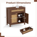 Sideboard Storage Cabinet with Rattan Doors and Drawer-Brown by LJGDeals