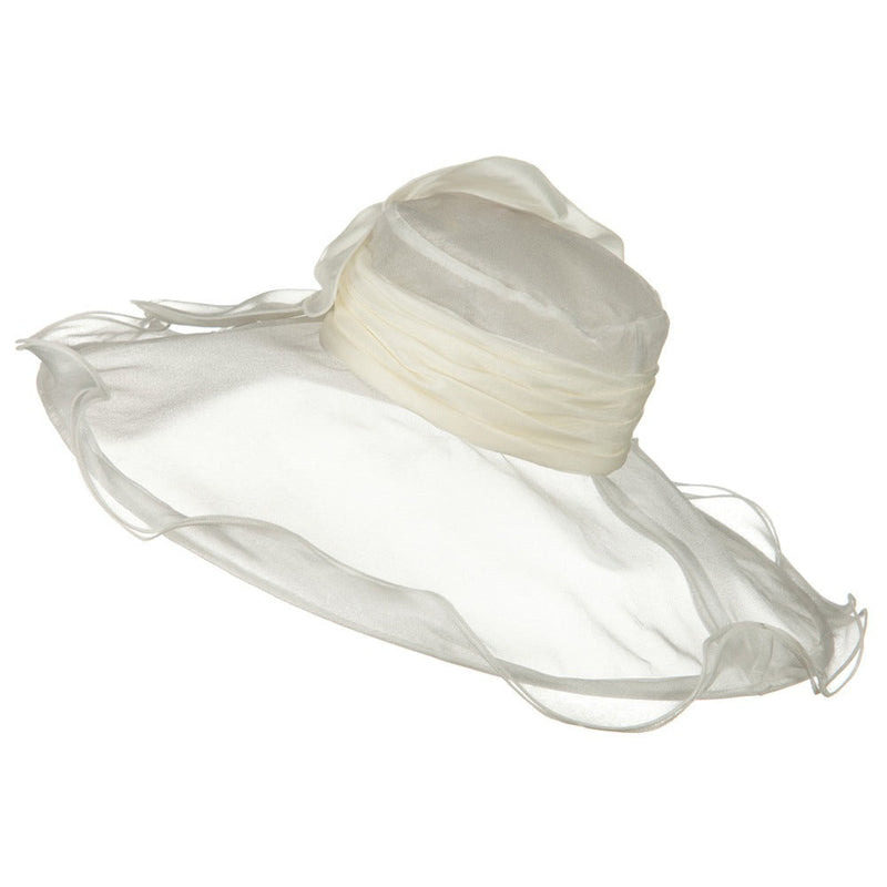 Double Trim Organza Hat