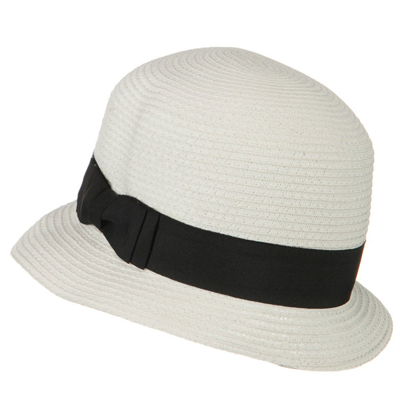 Cloche Ribbon Round Crown Hat