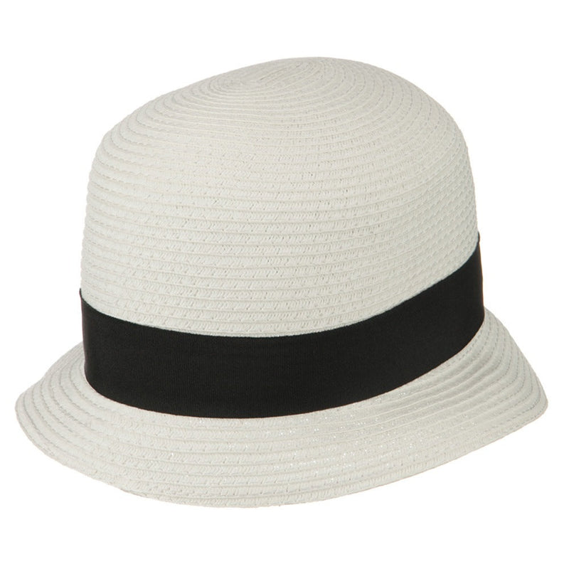 Cloche Ribbon Round Crown Hat