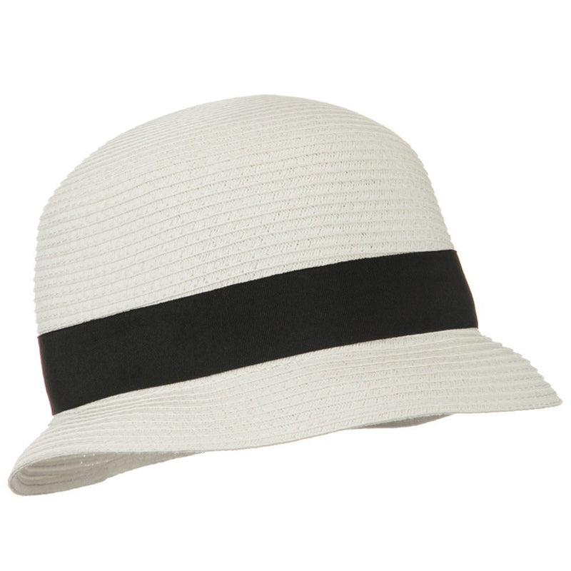 Cloche Ribbon Round Crown Hat