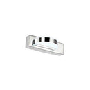 GobekUsa Waterproof LED Vanity Mirror Light with Acrylic Lampshade - Chrome Sconce Lamp in Warm/White Light
