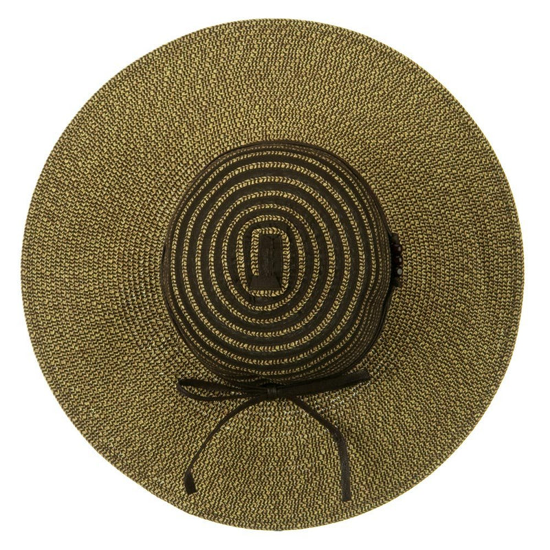 UPF 50+ Braider Ribbon Wide Flat Brim Hat