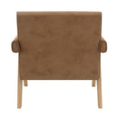 Zoey - Accent Chair - Chocolate Suede & Oak by Unique Piece Furniture