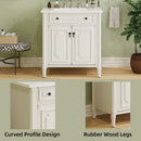 Vintage Bathroom Vanity With Sink, Rustic Cabinet With Soft Close Doors by HouseOfZazla