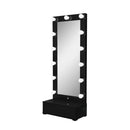Elisa - Narrow Tall Mirror With Speaker And Drawer by Unique Piece Furniture