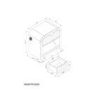 Beverly - Nightstand With Speakers, Rounded Sides - Black White by HouseOfZazla