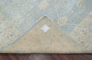 9x12 Blue, Beige Hand Knotted Afghan Oushak 100% Wool Traditional Oriental Area Rug