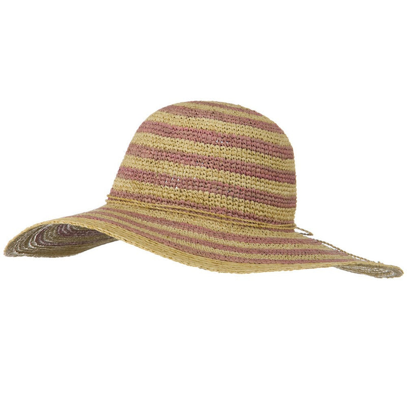 Raffia Straw Stripe Two Tone Hat