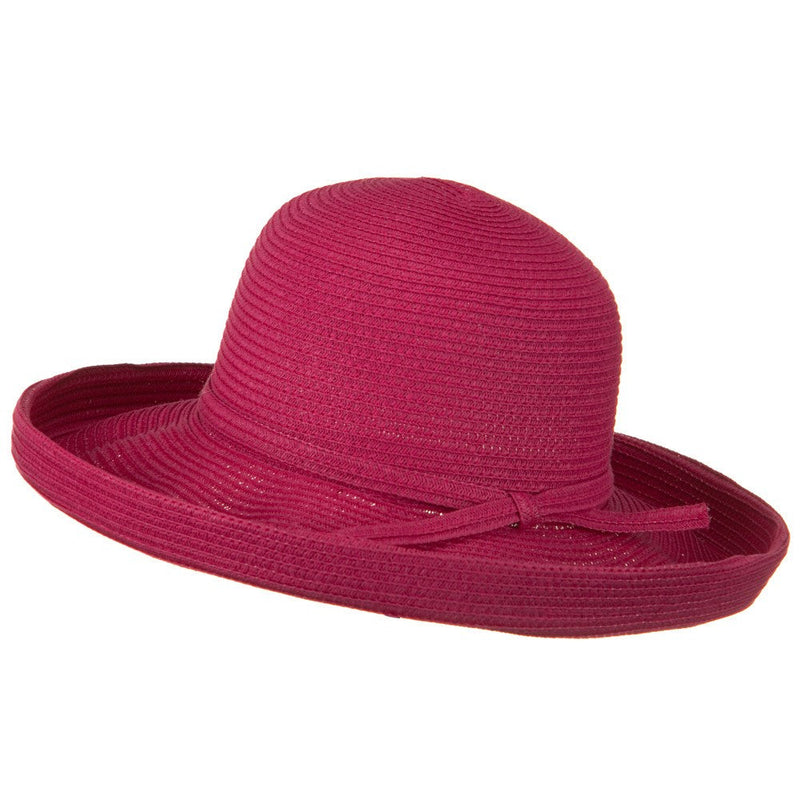 Sewn Braid Kettle Brim Ribbon Hat