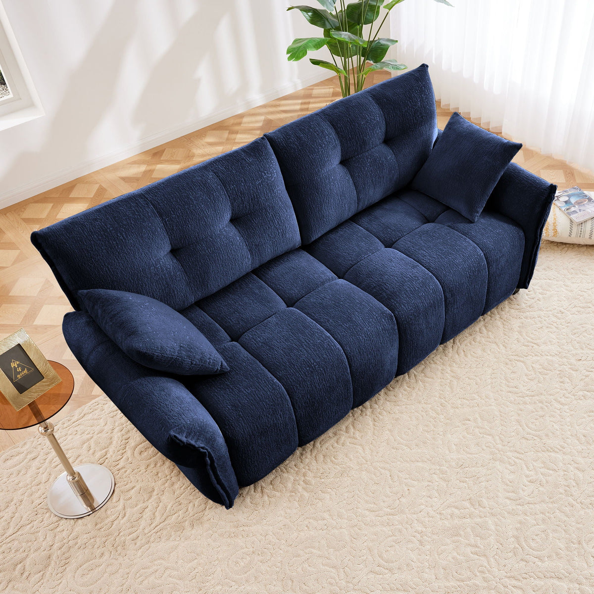 Modern Sofa & Pillows, Textured Cover, High Rebound Cushions, photo 7 of 34