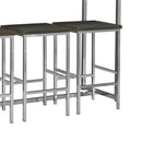 4 Piece Counter Table Set With Built In Power Outlet - Brown