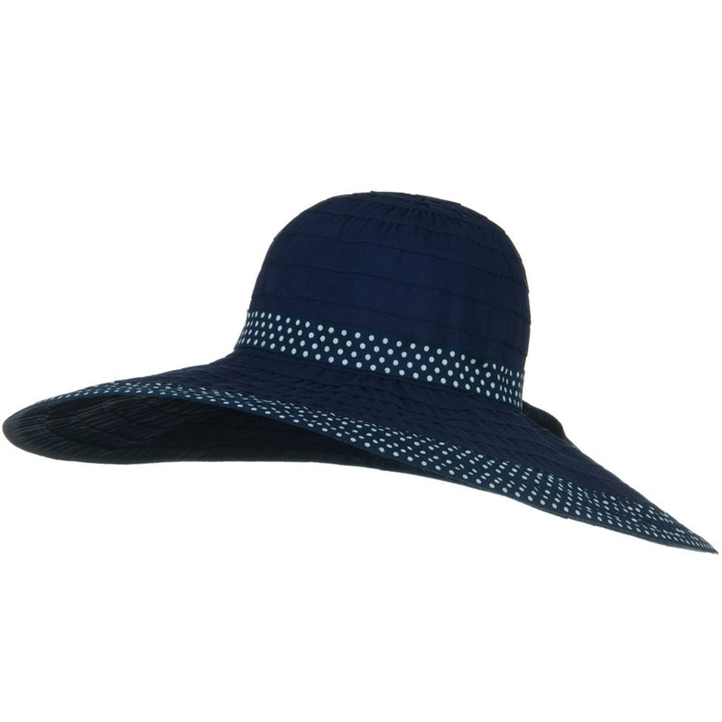 Polka Dot Sewn Braid Hat