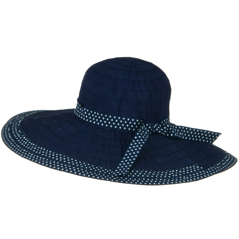Polka Dot Sewn Braid Hat