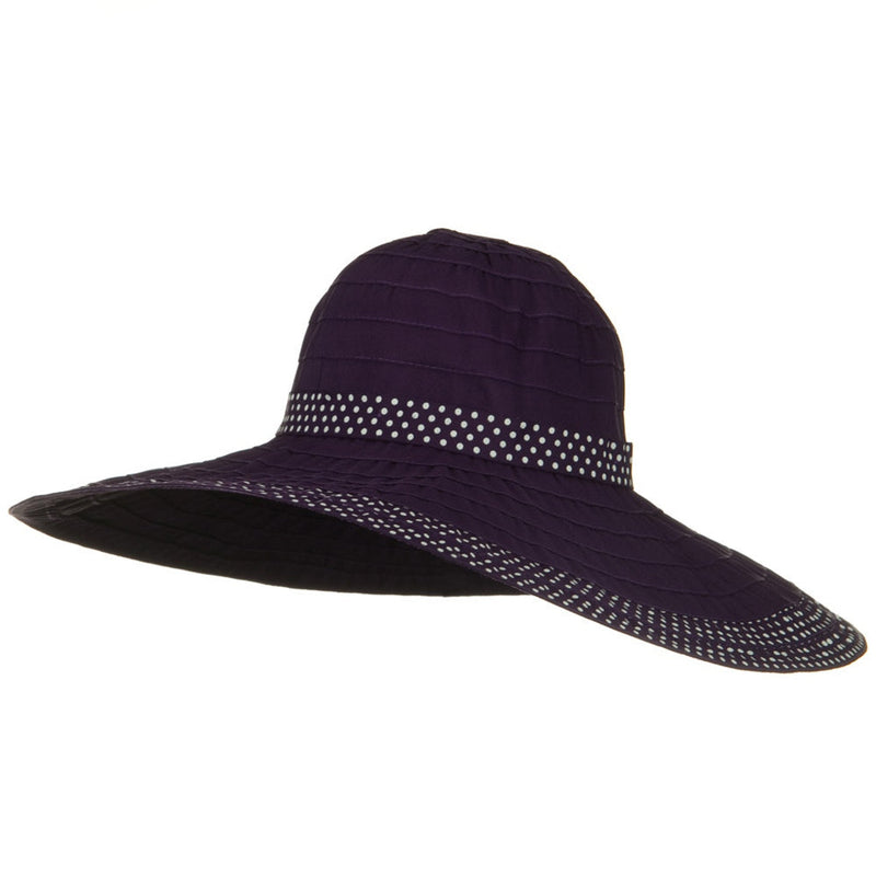 Polka Dot Sewn Braid Hat