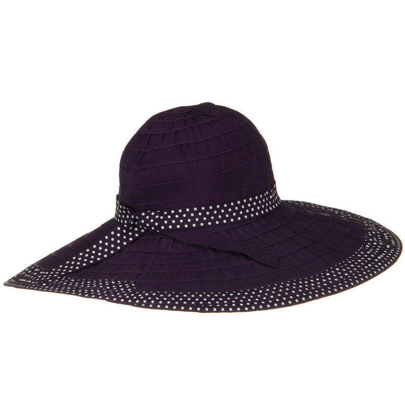 Polka Dot Sewn Braid Hat