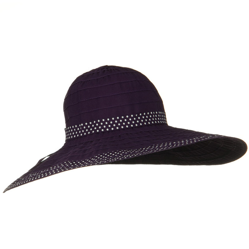 Polka Dot Sewn Braid Hat