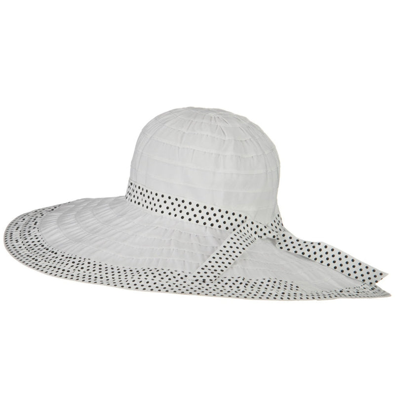 Polka Dot Sewn Braid Hat