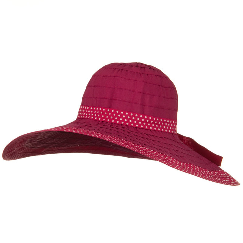 Polka Dot Sewn Braid Hat