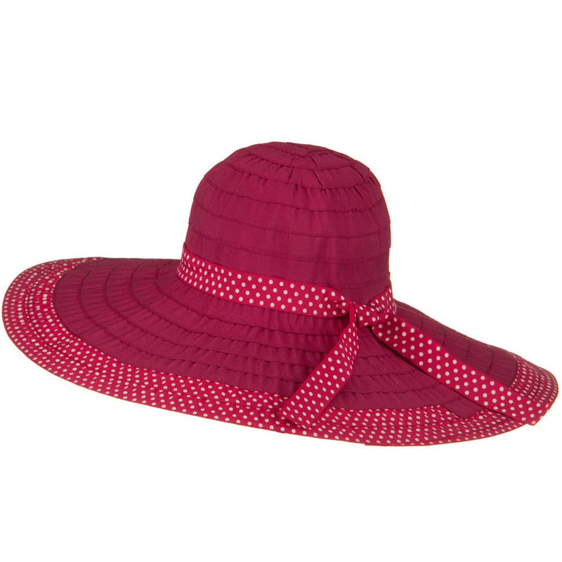 Polka Dot Sewn Braid Hat