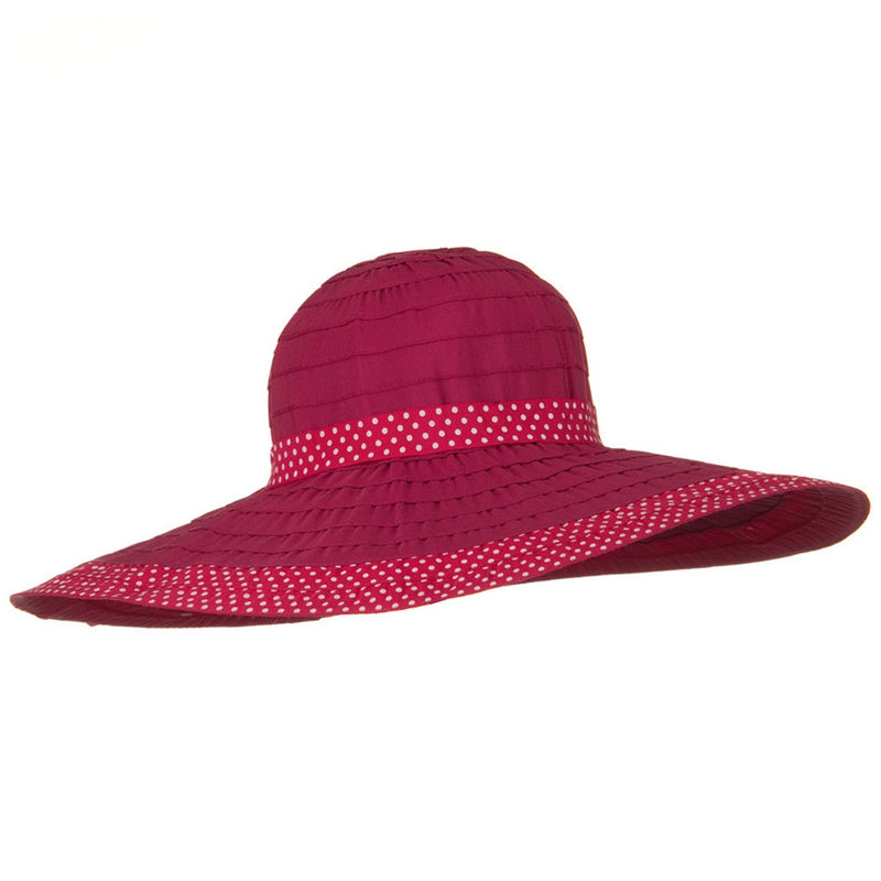 Polka Dot Sewn Braid Hat