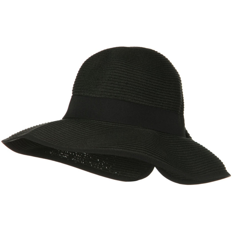 Tweed Bow 3 1/2 inch wide Brim Straw Hat