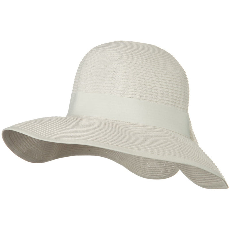 Tweed Bow 3 1/2 inch wide Brim Straw Hat