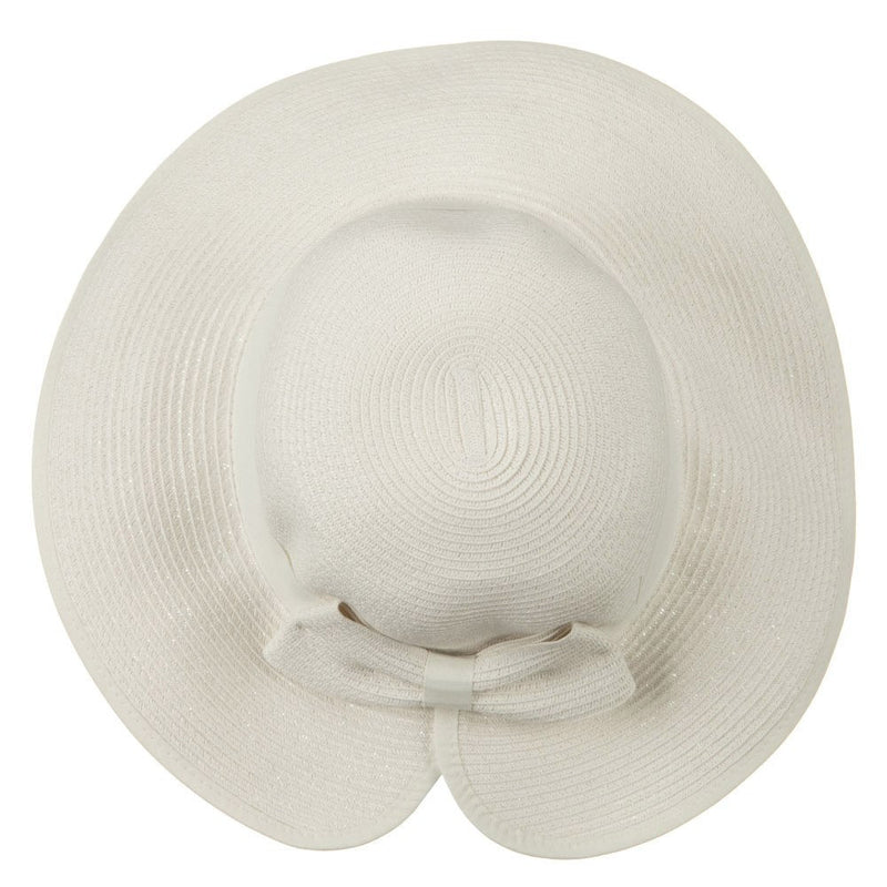 Tweed Bow 3 1/2 inch wide Brim Straw Hat