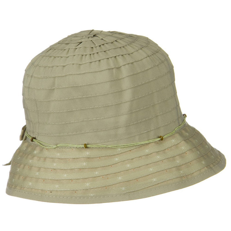 Sewn Ribbon Star Brim Bucket Hat