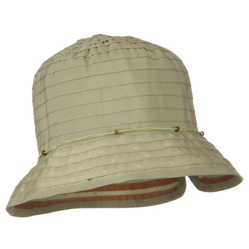 Sewn Ribbon Star Brim Bucket Hat