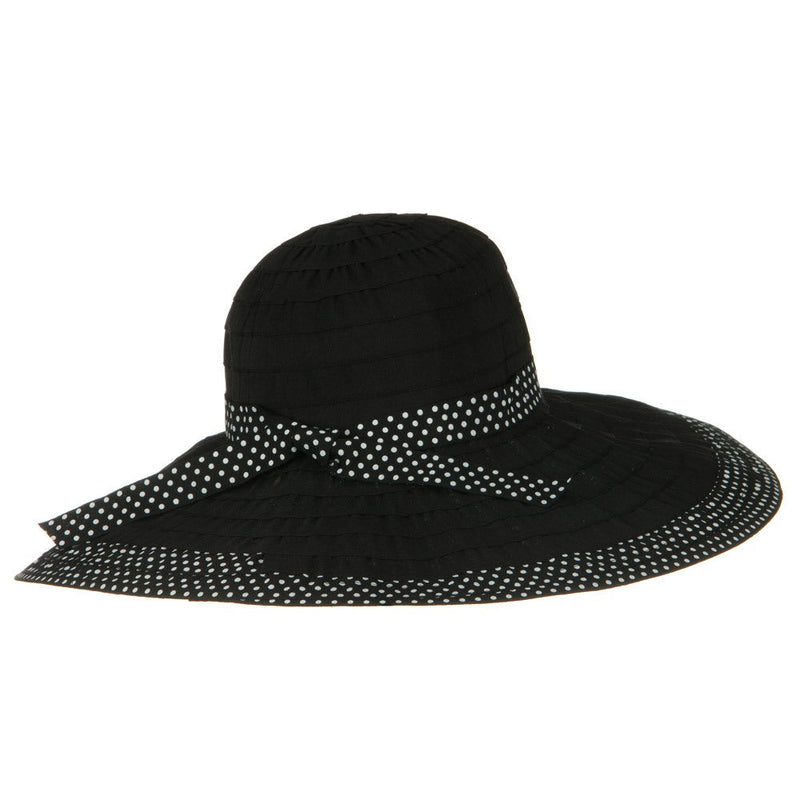 Polka Dot Sewn Braid Hat