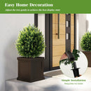 24 Inches Artificial Cypress Topiary Ball Tree Set with Ground Spike-Green by LJGDeals