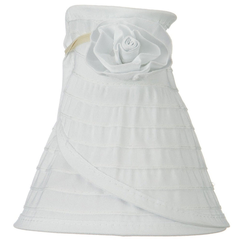 UPF 40+ Ribbon Flower Sewn Braid Roll Up Visor