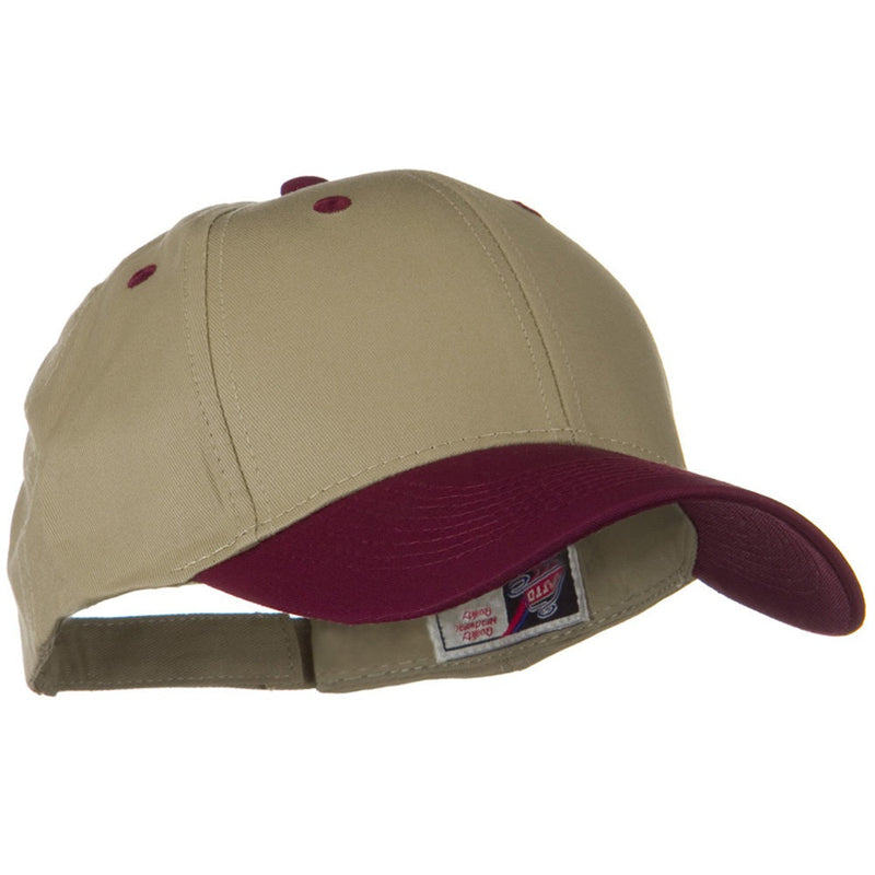 Two Tone Cotton Twill Low Profile Strap Cap
