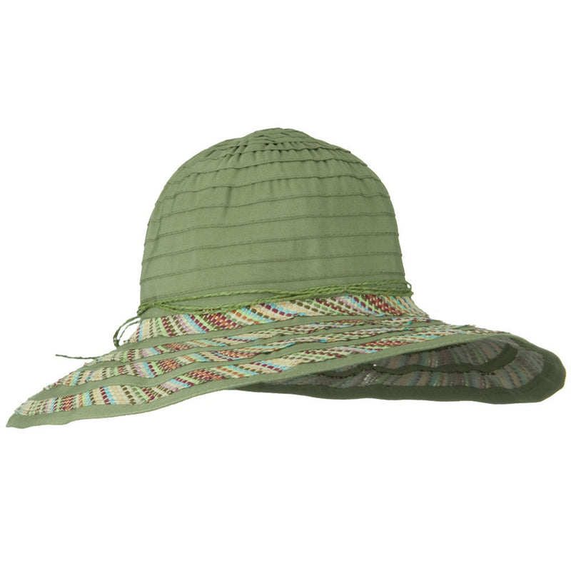 String Ribbon Braid 4 Inch Brim Hat
