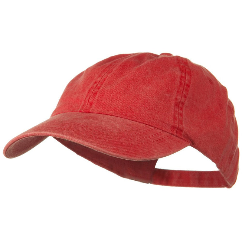 Washed Solid Pigment Dyed Cotton Twill Brass Buckle Cap