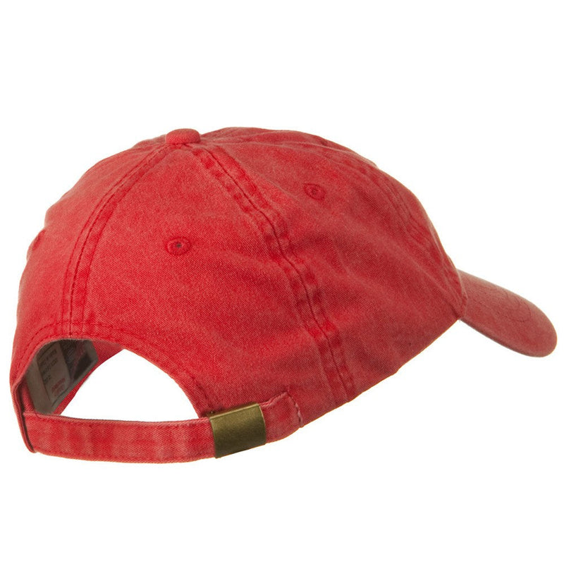 Washed Solid Pigment Dyed Cotton Twill Brass Buckle Cap