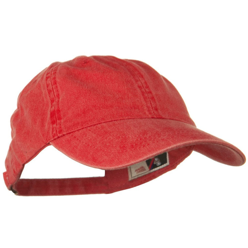 Washed Solid Pigment Dyed Cotton Twill Brass Buckle Cap
