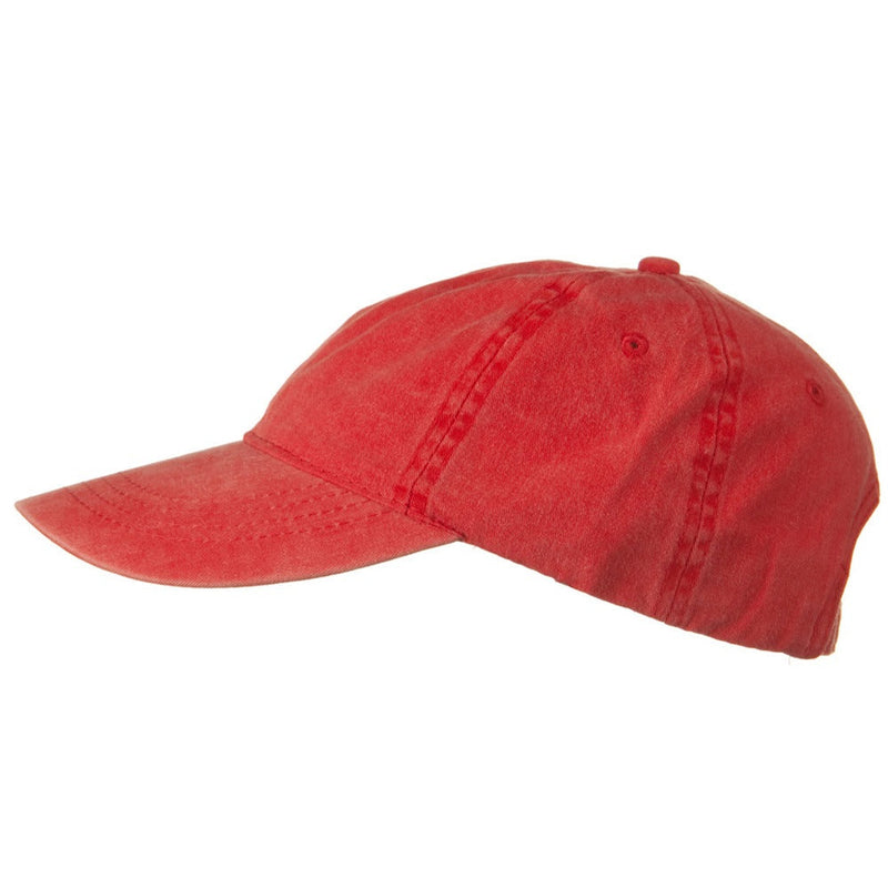 Washed Solid Pigment Dyed Cotton Twill Brass Buckle Cap