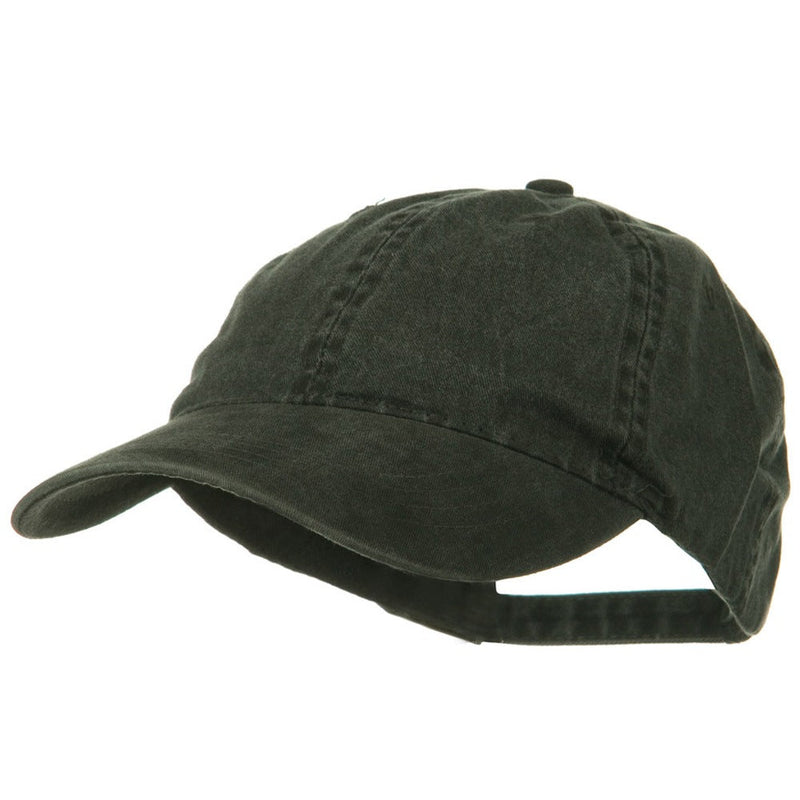 Washed Solid Pigment Dyed Cotton Twill Brass Buckle Cap