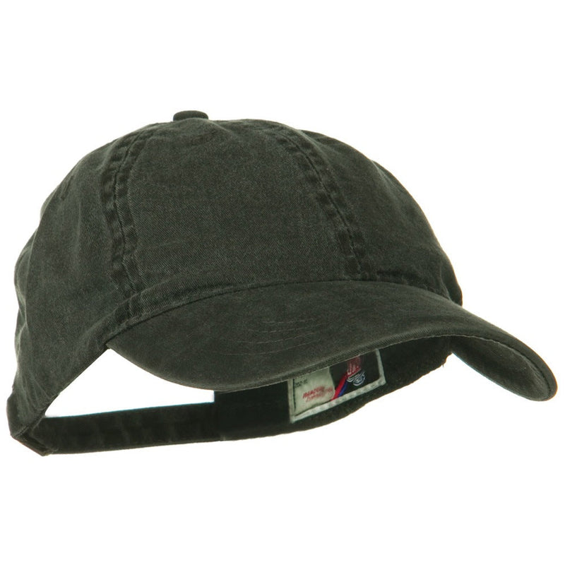 Washed Solid Pigment Dyed Cotton Twill Brass Buckle Cap