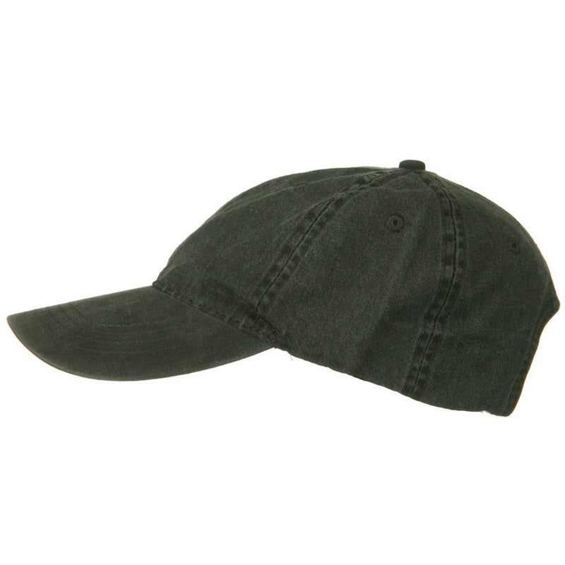 Washed Solid Pigment Dyed Cotton Twill Brass Buckle Cap