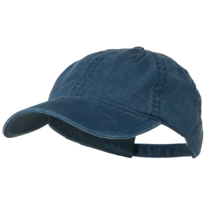 Washed Solid Pigment Dyed Cotton Twill Brass Buckle Cap
