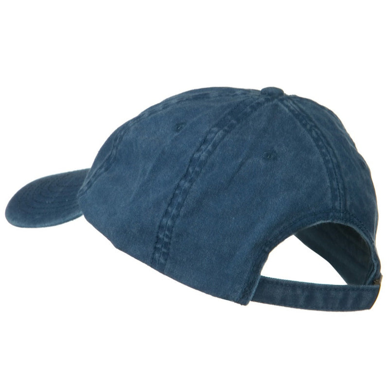 Washed Solid Pigment Dyed Cotton Twill Brass Buckle Cap
