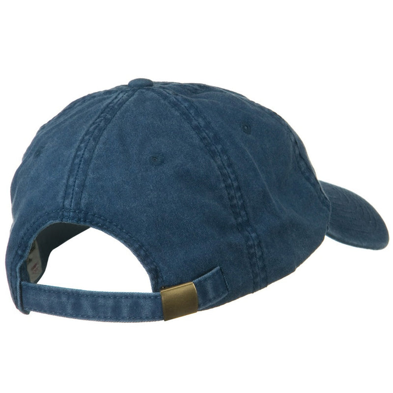 Washed Solid Pigment Dyed Cotton Twill Brass Buckle Cap